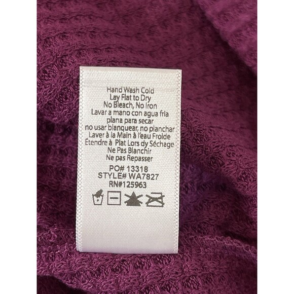 Beyond Yoga Free Style Pullover AUBER Size XL NWT $79 Waffle Knit‎ Purple V Neck - Picture 7 of 11